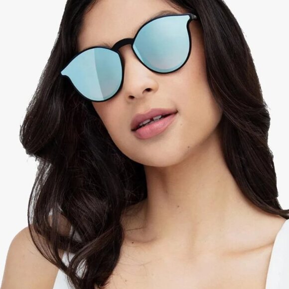 Krewe Collins Nylon Black and Mirrored Crystal Sunglasses UNISEX - Picture 12 of 13